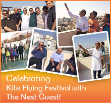 Kite flying festival with the nest guest